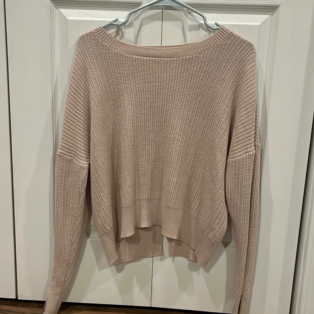 Knit Sweater with Back Cutouts